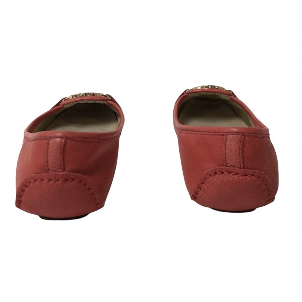 Michael Kors Red Leather MK Logo Ballet Flats - Picture 5 of 8